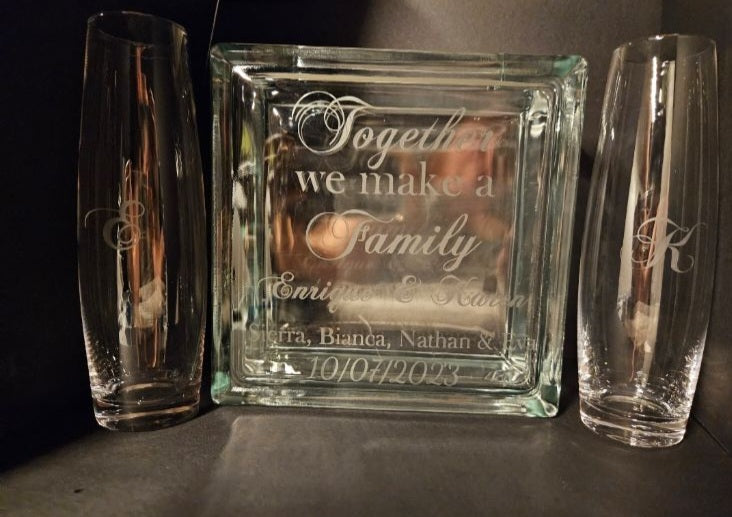 Unity sand block with pouring glasses