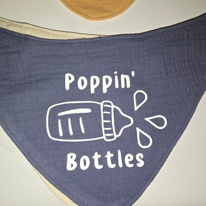 Set of 3 Muslin Bandana Bibs