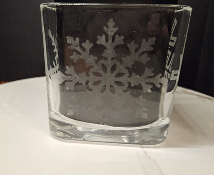 Square Snowflake Candle Holder
