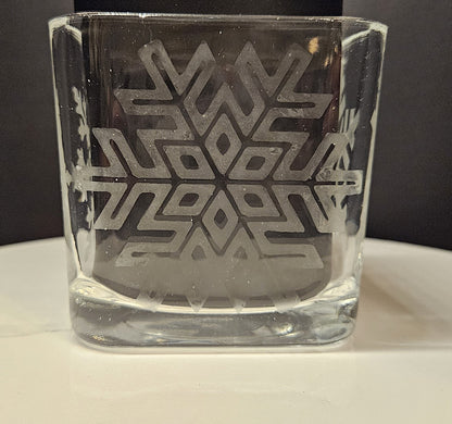 Square Snowflake Candle Holder