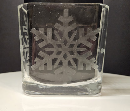 Square Snowflake Candle Holder