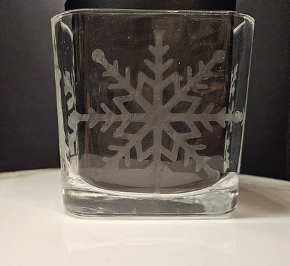 Square Snowflake Candle Holder