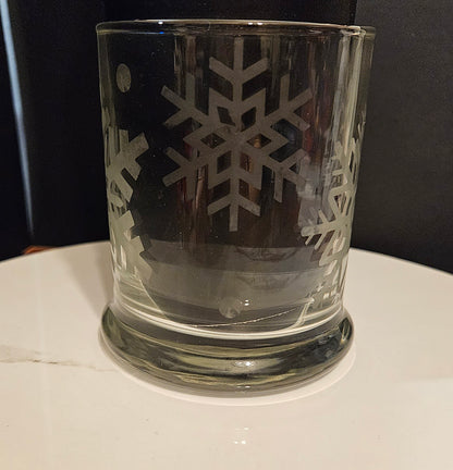 Round Snowflake Candle Holder