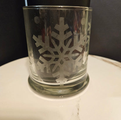 Round Snowflake Candle Holder