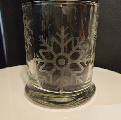 Round Snowflake Candle Holder