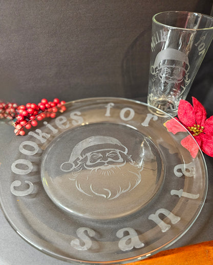 Cookies for Santa plate and glass